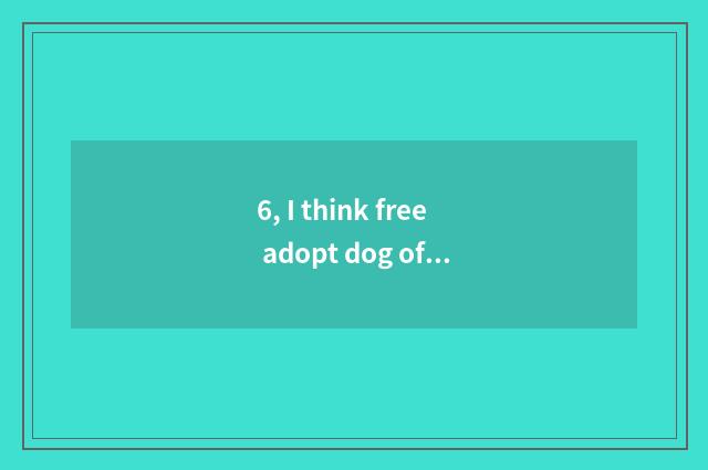 6, I think free adopt dog of a pet, does Changchun have the place of adopt?