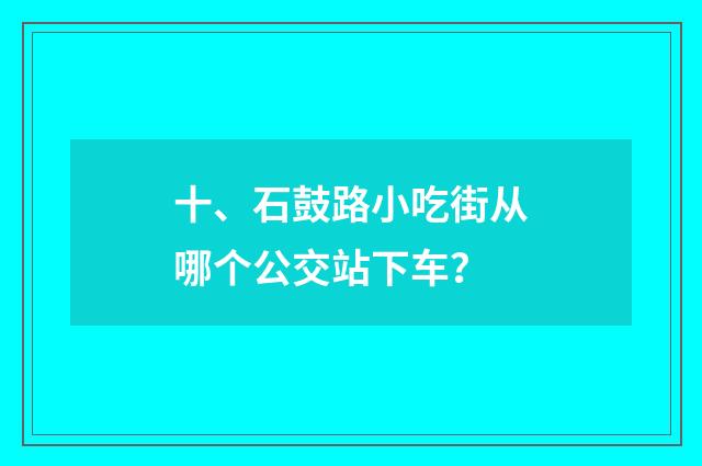 十、石鼓路小吃街从哪个公交站下车？