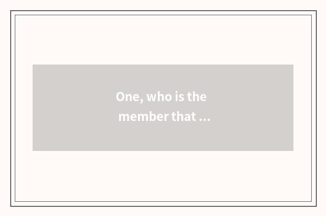 One, who is the member that does manager of high-quality goods money record a me