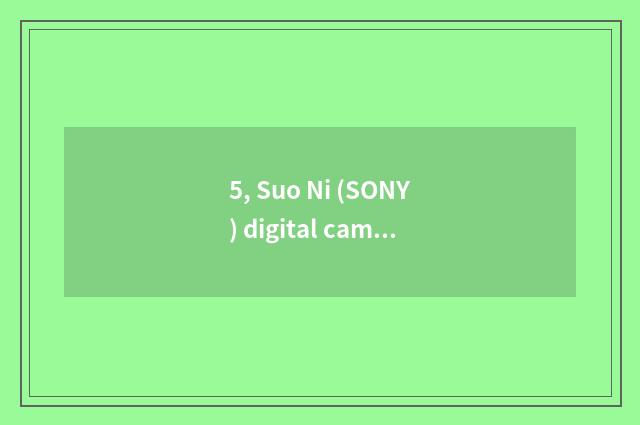 5, Suo Ni (SONY) digital camera DSC-W530 this camera how?