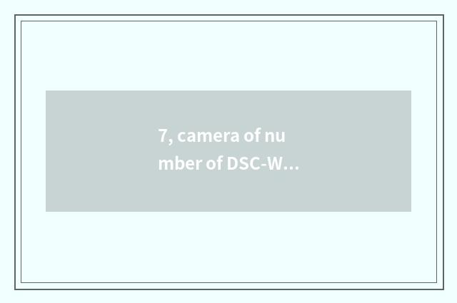 7, camera of number of DSC-WX30 of Sony Suo Ni how ah?