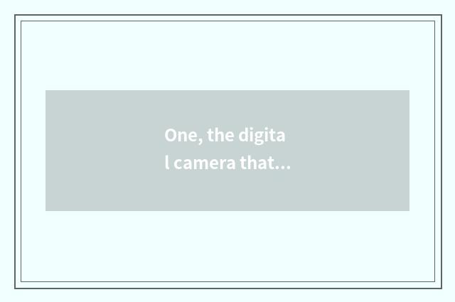 One, the digital camera that what brand Xacti is?