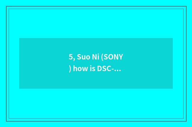 5, Suo Ni (SONY) how is DSC-TX5 number camera used?