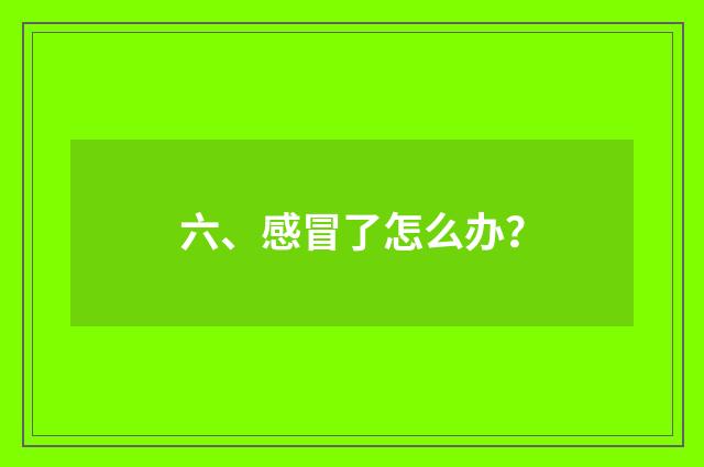 六、感冒了怎么办？