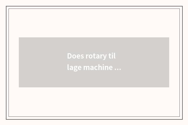 Does rotary tillage machine swing up and down?