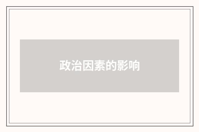 政治因素的影响