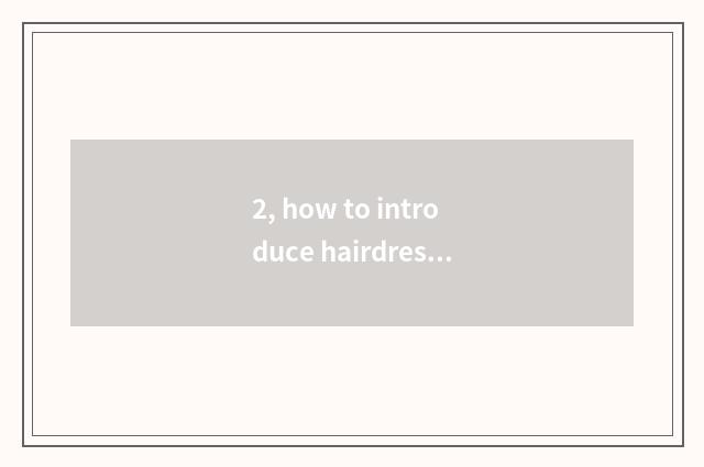 2, how to introduce hairdressing reader?