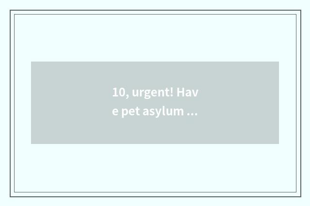 10, urgent! Have pet asylum from tribute?