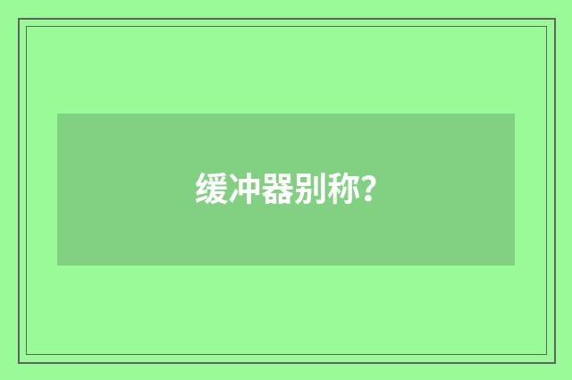 缓冲器别称?