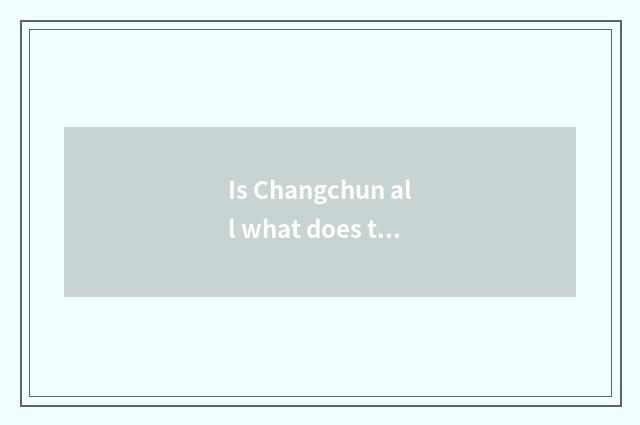 Is Changchun all what does the hospital have?