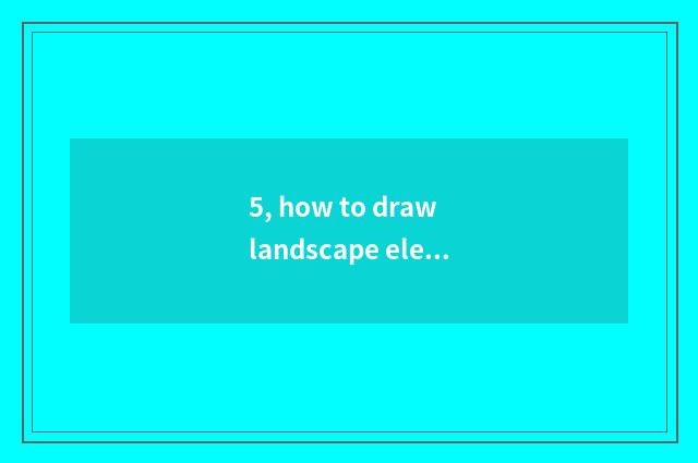 5, how to draw landscape elementary school with colour lead?