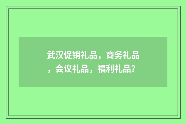 武汉促销礼品，商务礼品，会议礼品，福利礼品？