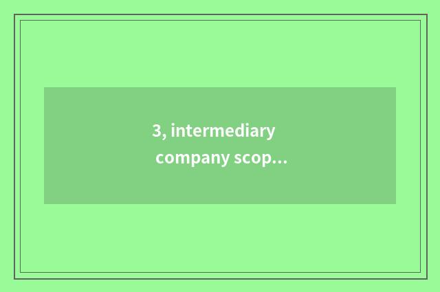 3, intermediary company scope of operations and scope of operations of buy estat