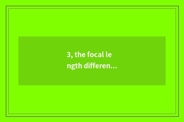 3, the focal length difference that sheet turns over half picture and full frame