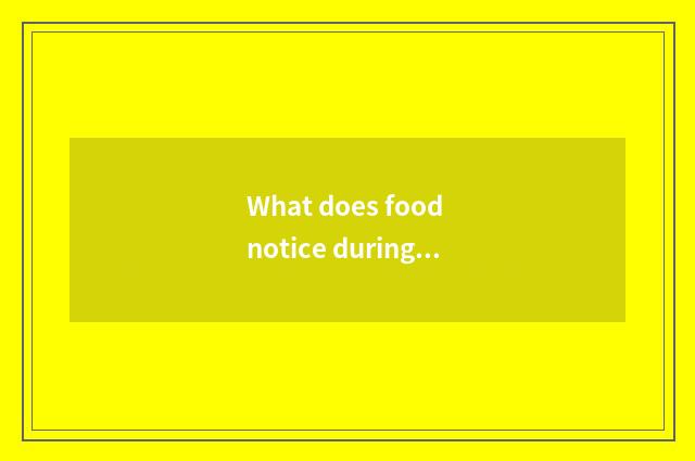 What does food notice during fitness?