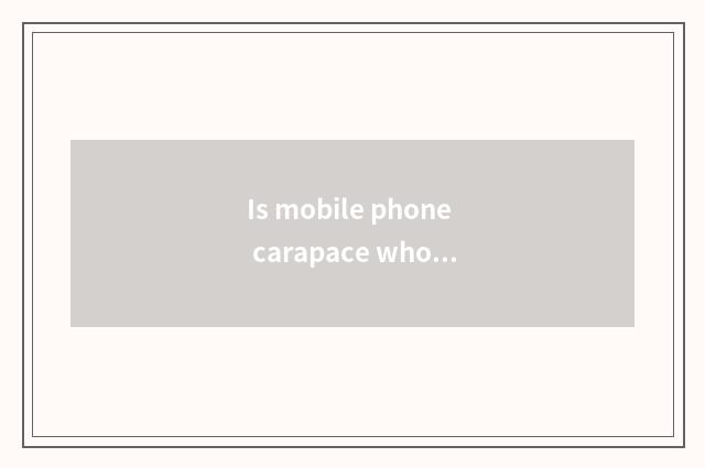 Is mobile phone carapace wholesale go? Is mobile phone carapace wholesale go?