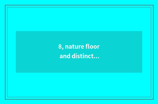 8, nature floor and distinction of entrance nature floor?