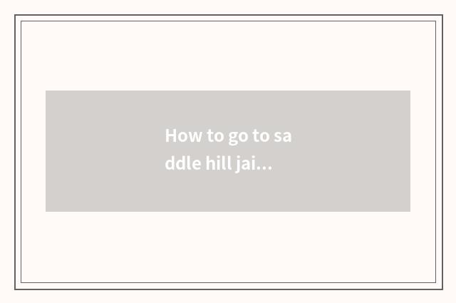 How to go to saddle hill jail from saddle hill station?