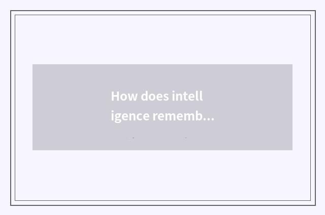 How does intelligence remember a picture?