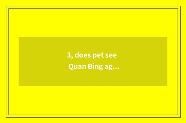 3, does pet see Quan Bing again and again?