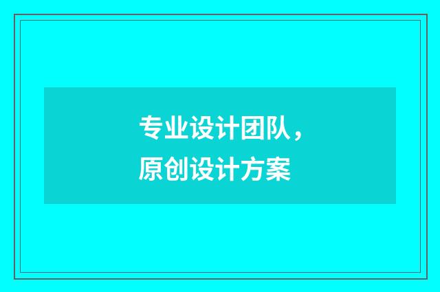 专业设计团队,原创设计方案