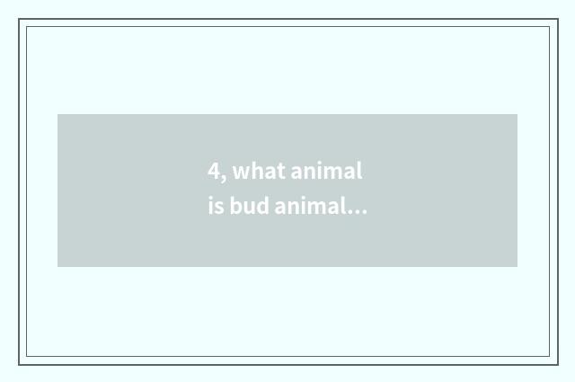 4, what animal is bud animal?