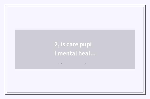 2, is care pupil mental health volunteer the meaning that serves an activity?