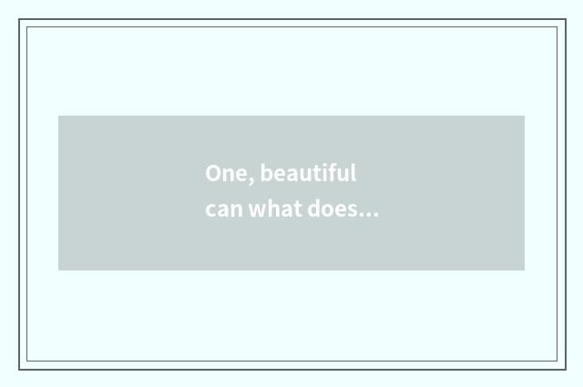 One, beautiful can what does camera of full frame number have?