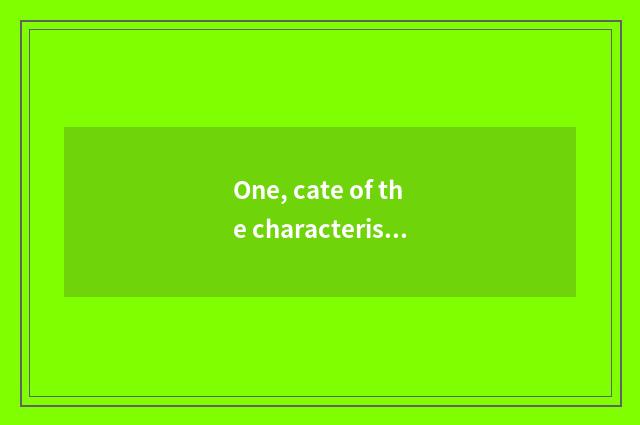 One, cate of the characteristic that satisfy peace?