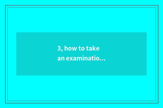 3, how to take an examination of mental health to teach undergraduate course to