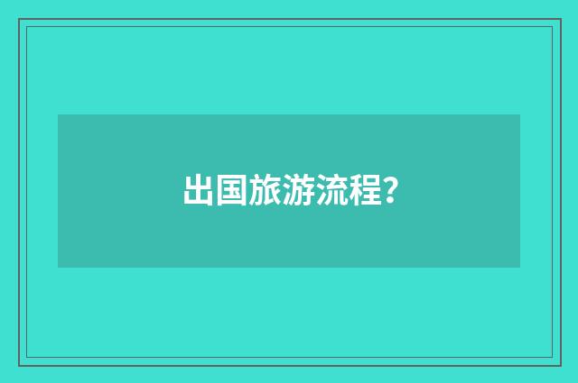 出国旅游流程？