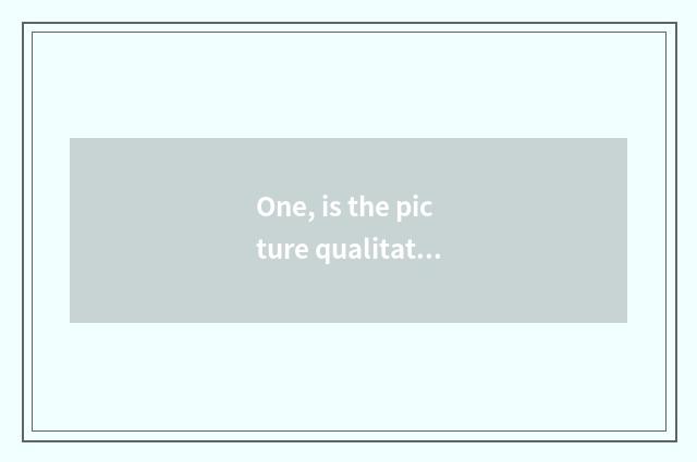 One, is the picture qualitative best portable number camera?