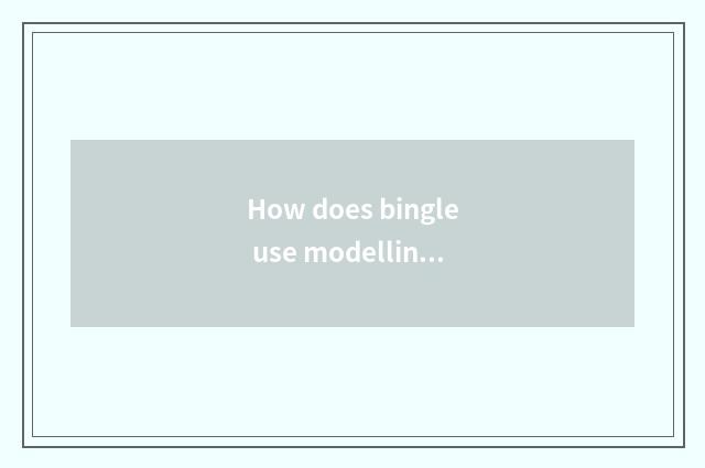 How does bingle use modelling bubble?