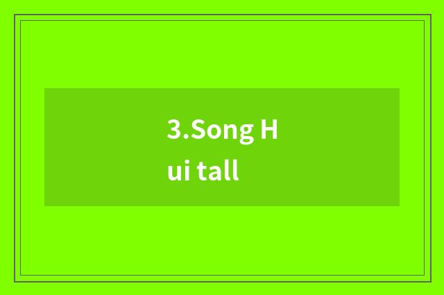 3.Song Hui tall