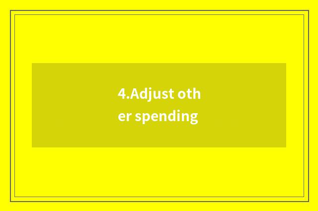 4.Adjust other spending