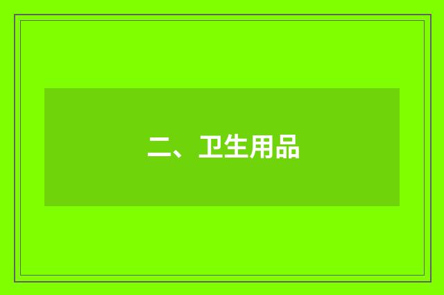 二、卫生用品