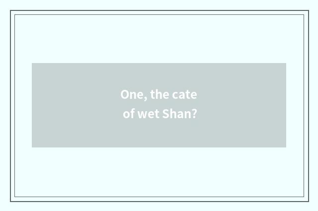 One, the cate of wet Shan?