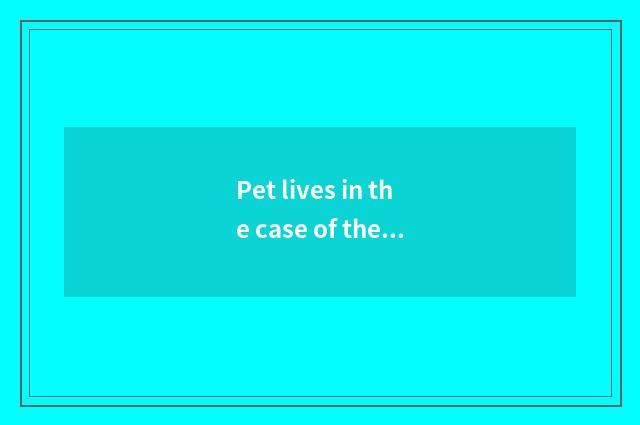 Pet lives in the case of the design to share