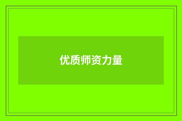 优质师资力量