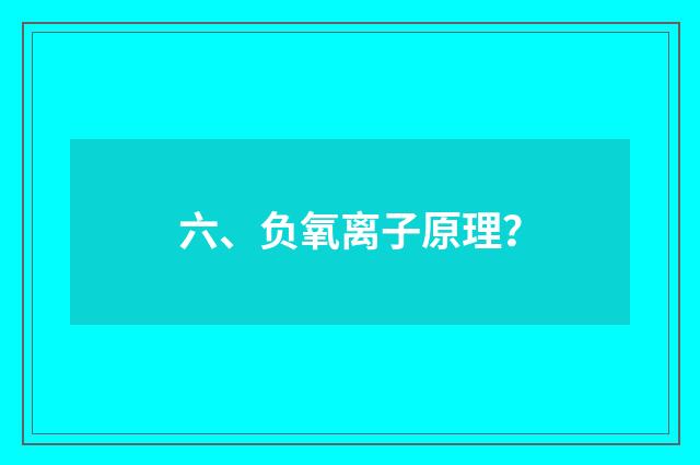 六、负氧离子原理?