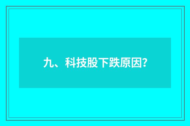九、科技股下跌原因?