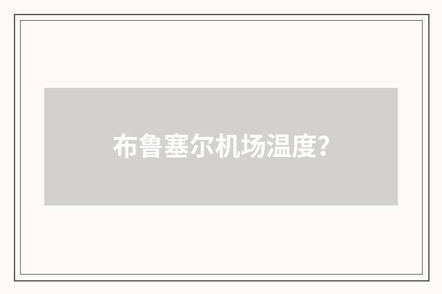 布鲁塞尔机场温度?