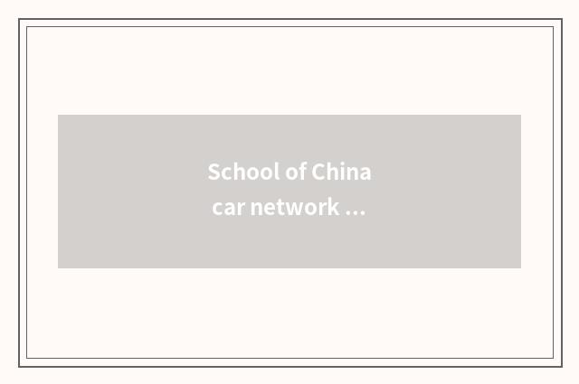 School of China car network and in south car network school which good?