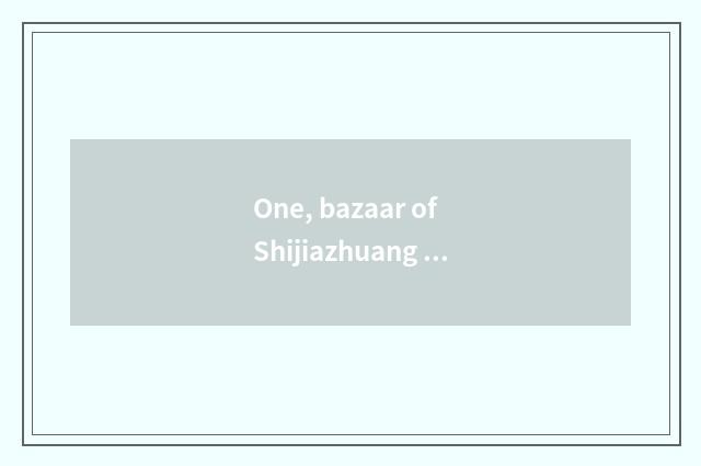 One, bazaar of Shijiazhuang number camera?