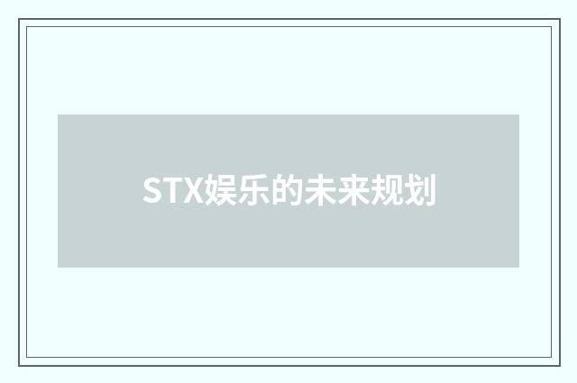 STX娱乐的未来规划