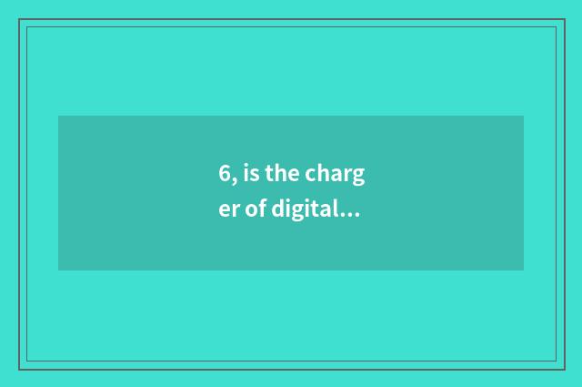 6, is the charger of digital camera general?