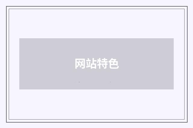 网站特色