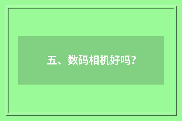 五、数码相机好吗？