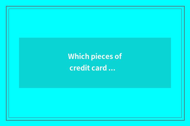 Which pieces of credit card should travel going abroad carry?