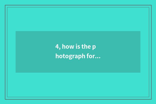 4, how is the photograph format that digital camera photographs changed?